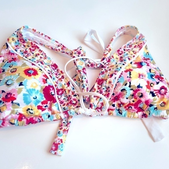 Bleu Rod Beattie Flower Hour Triangle Bikini Hipster Top swimsuit. Swimwear 8 - Picture 6 of 8